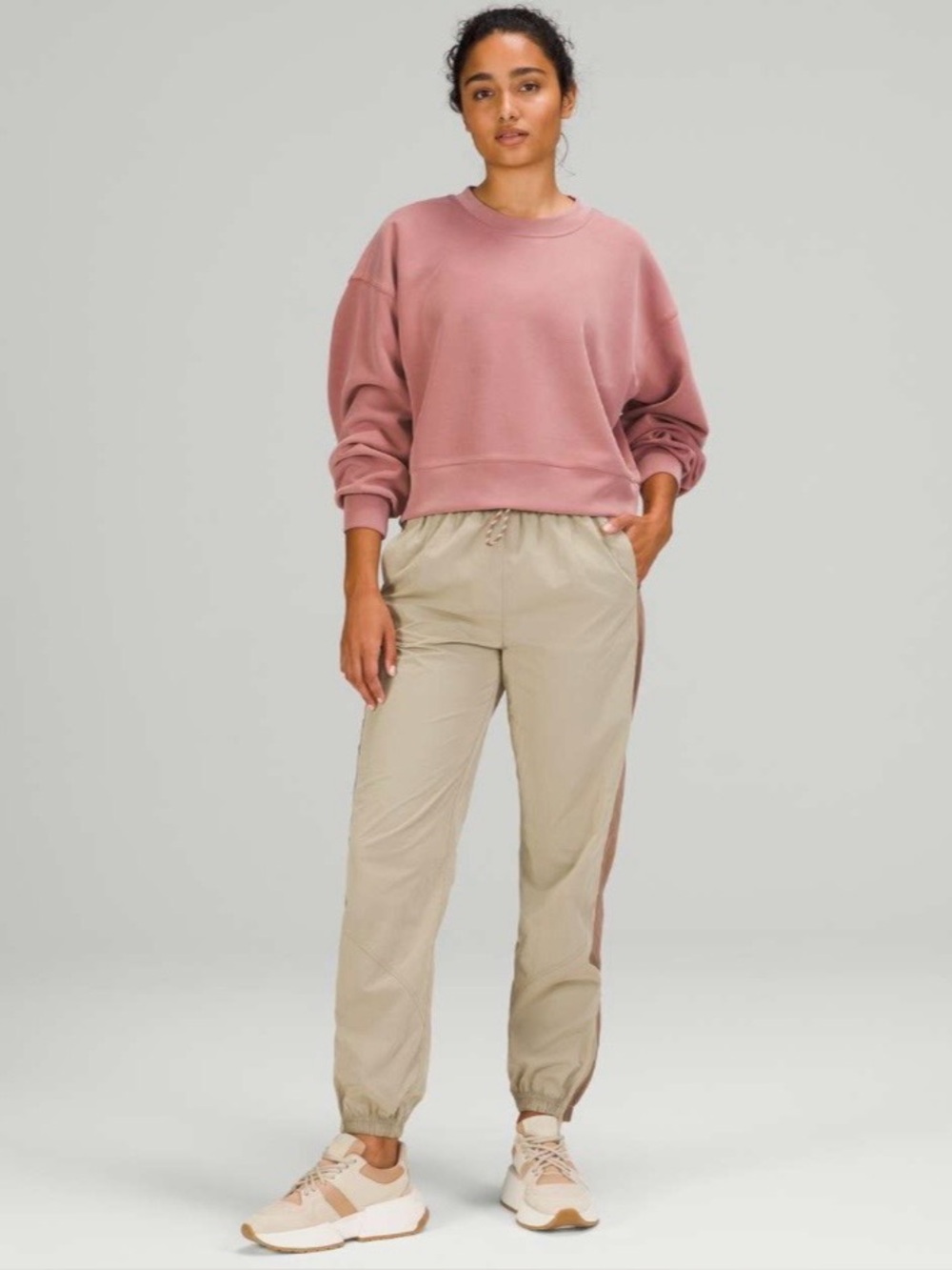 Lululemon Spiced Chai Softstreme Perfectly Oversized Cropped Crewneck Sweater 10